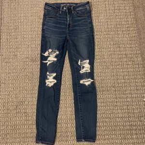 JEANS - sz 6 Reg American Eagle Outfitters Ne(x)T Level Stretch Hi Rise Ripped